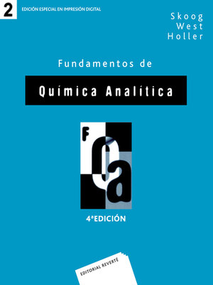 cover image of Fundamentos de química analítica. Volumen 2
